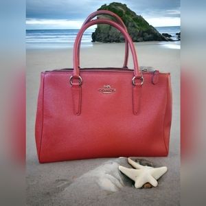 Red coach bag